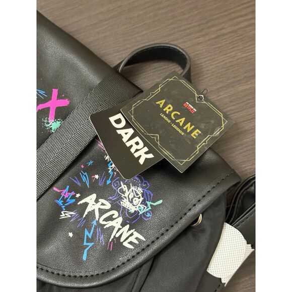 Arcane Graffiti Glow-In-The-Dark Slouch Mini Backpack - Picture 4 of 9